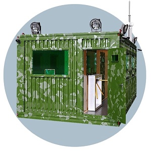 Бронированный пулестойкий пост охраны (КПП) 3 класса пулестойкости ГОСТ Р 51112-97