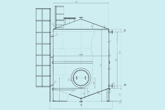 Чертеж Резервуар вертикальный РВС 25 м3